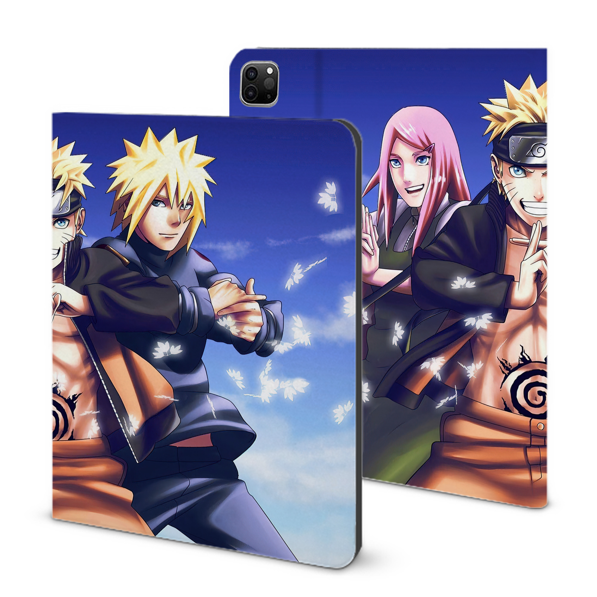 （画像用） NARUTO -ナルト- NARUTO -ナルト- 疾風伝 IPad ケース ブック型 PUレザー TPU 耐衝撃 軽量 薄型 ペン収納なし 全面保護 IPad 各モデル対応